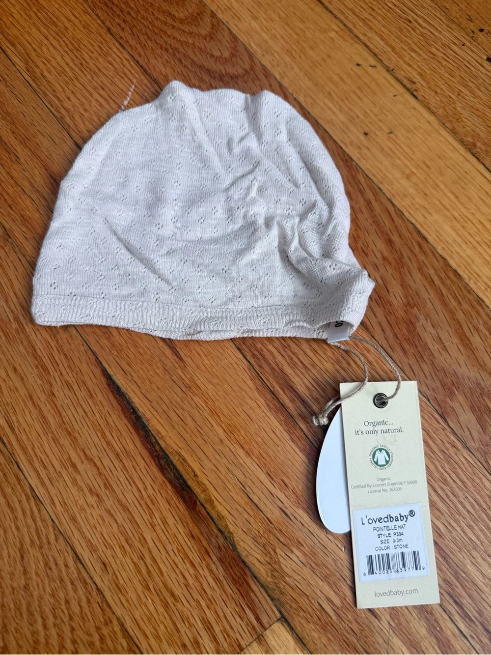 White Organic Cotton Baby Hat